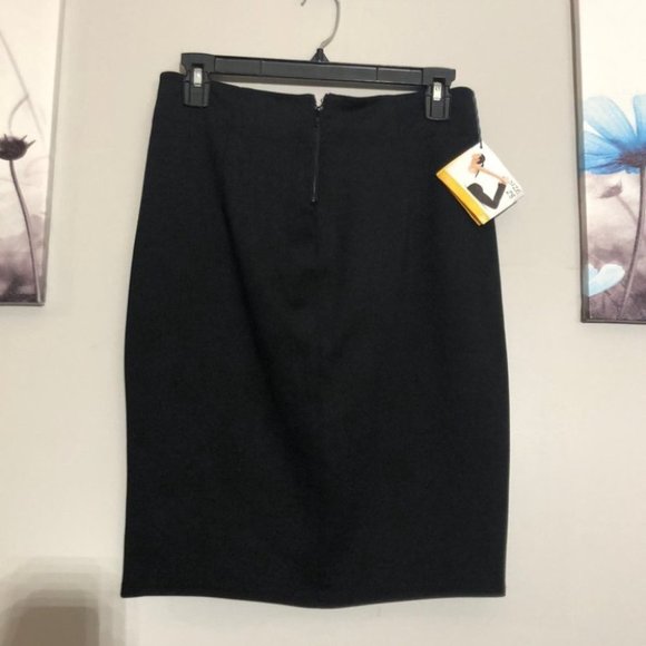 Yoga Jeans Black Two-Tone Pencil Skirt - Picture 10 of 10